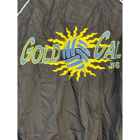 nike team windbreaker jacket black zip up pockets elastic arms waist collar READ - Picture 8 of 9